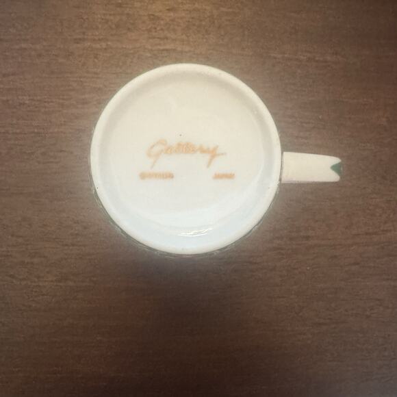 VTG Otagiri Japan Gallery Hummingbird Mug Tea Cup Floral Green Pink Birds Asian - Picture 10 of 11